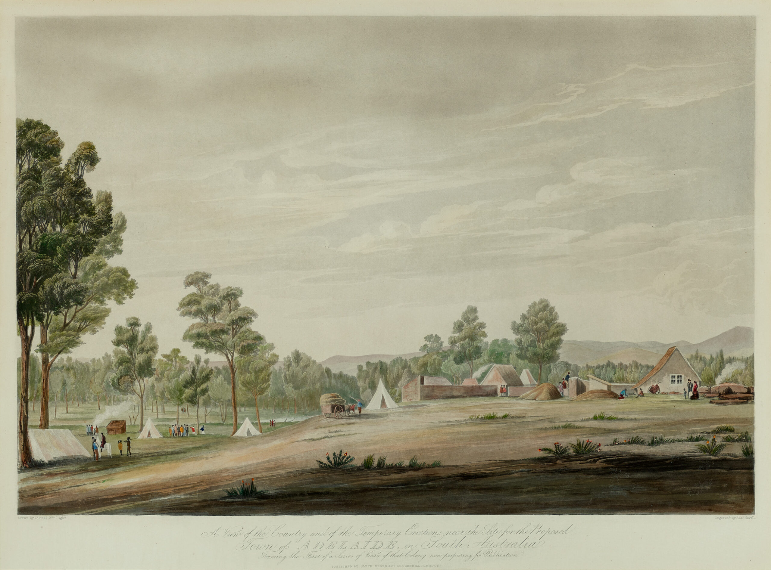 A VIEW OF THE COUNTRY AND THE TEMPORARY ERECTIONS NEAR THE SITE