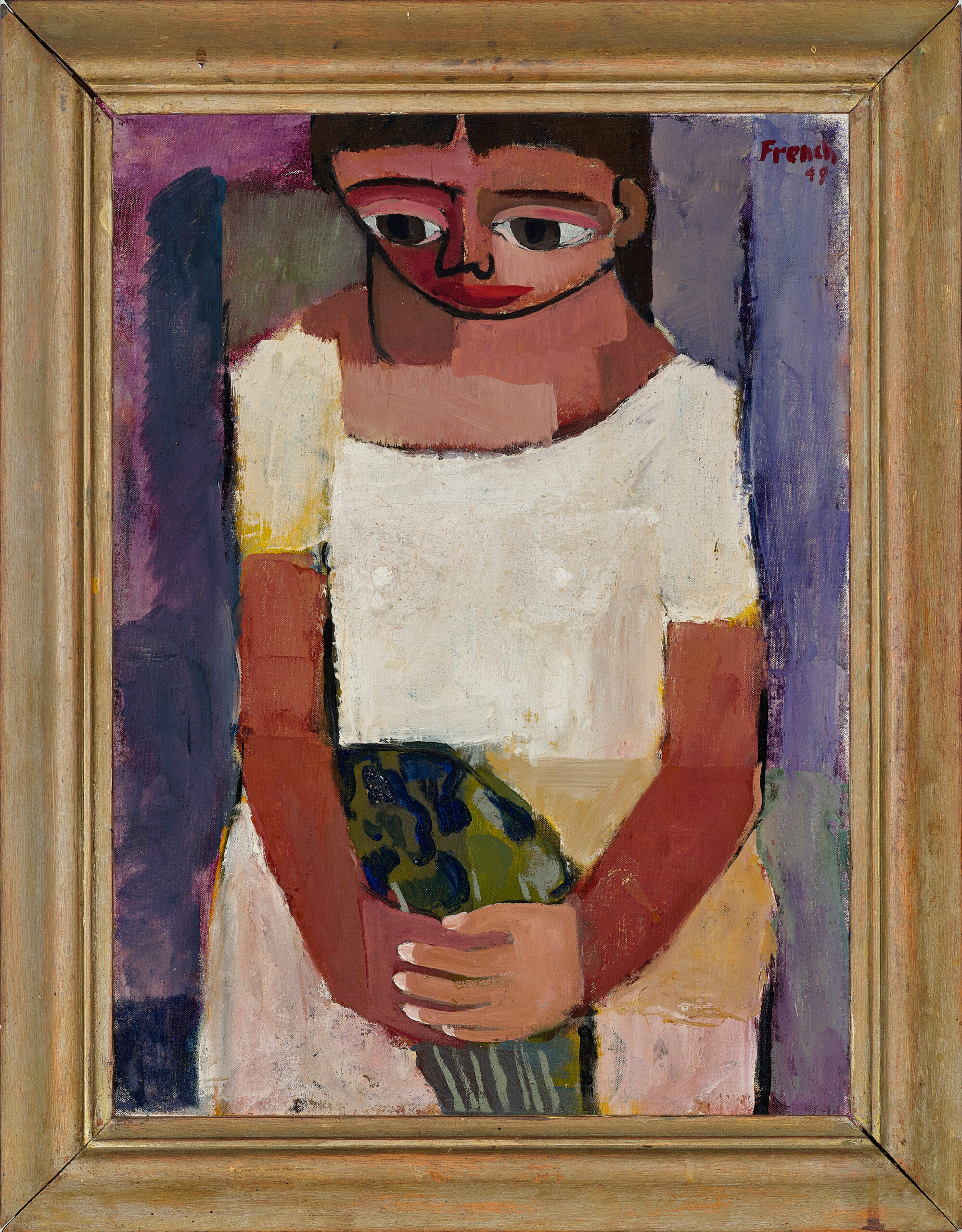 GIRL WITH VIOLETS