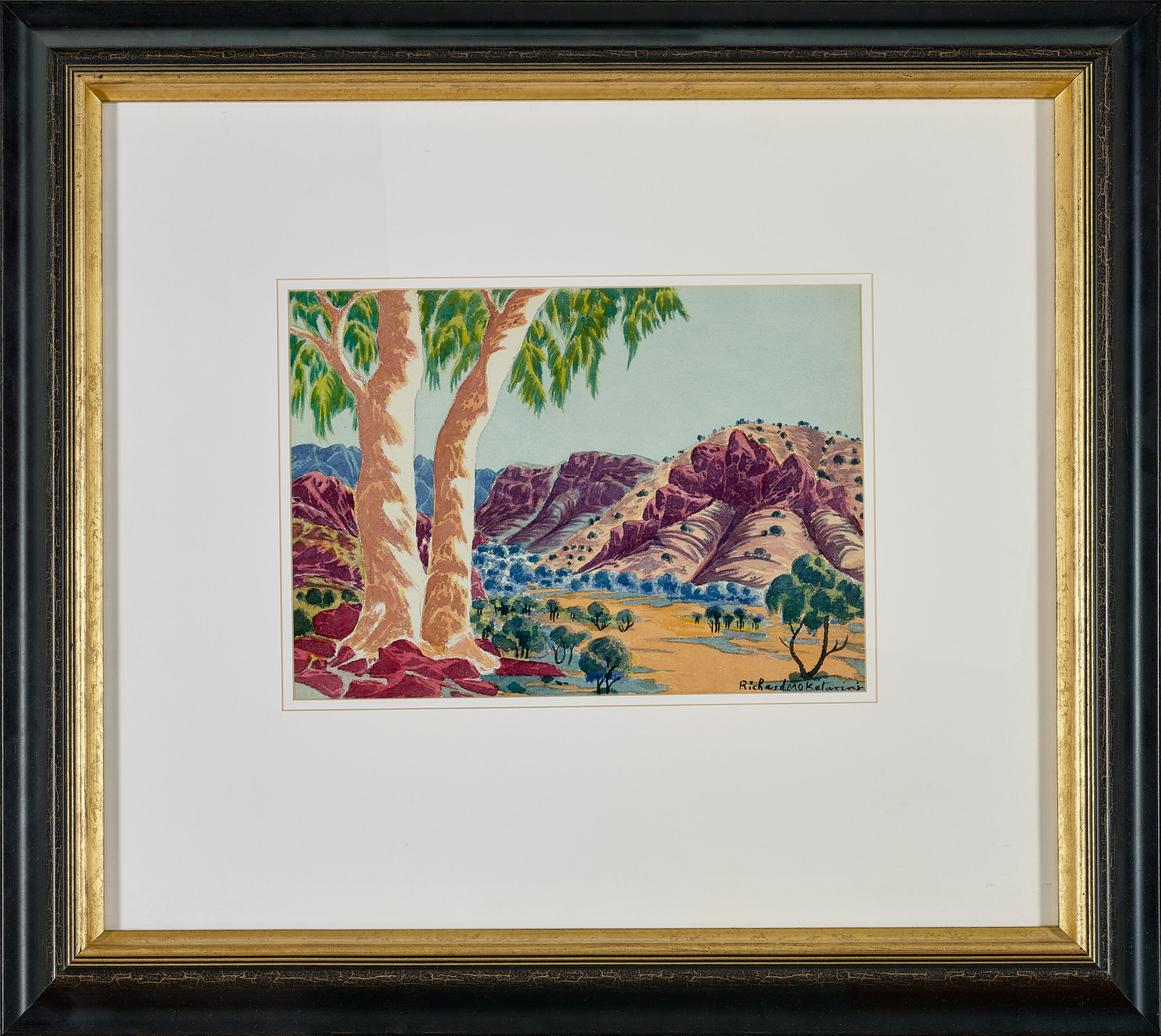 LANDSCAPE WITH TWO GHOST GUMS
