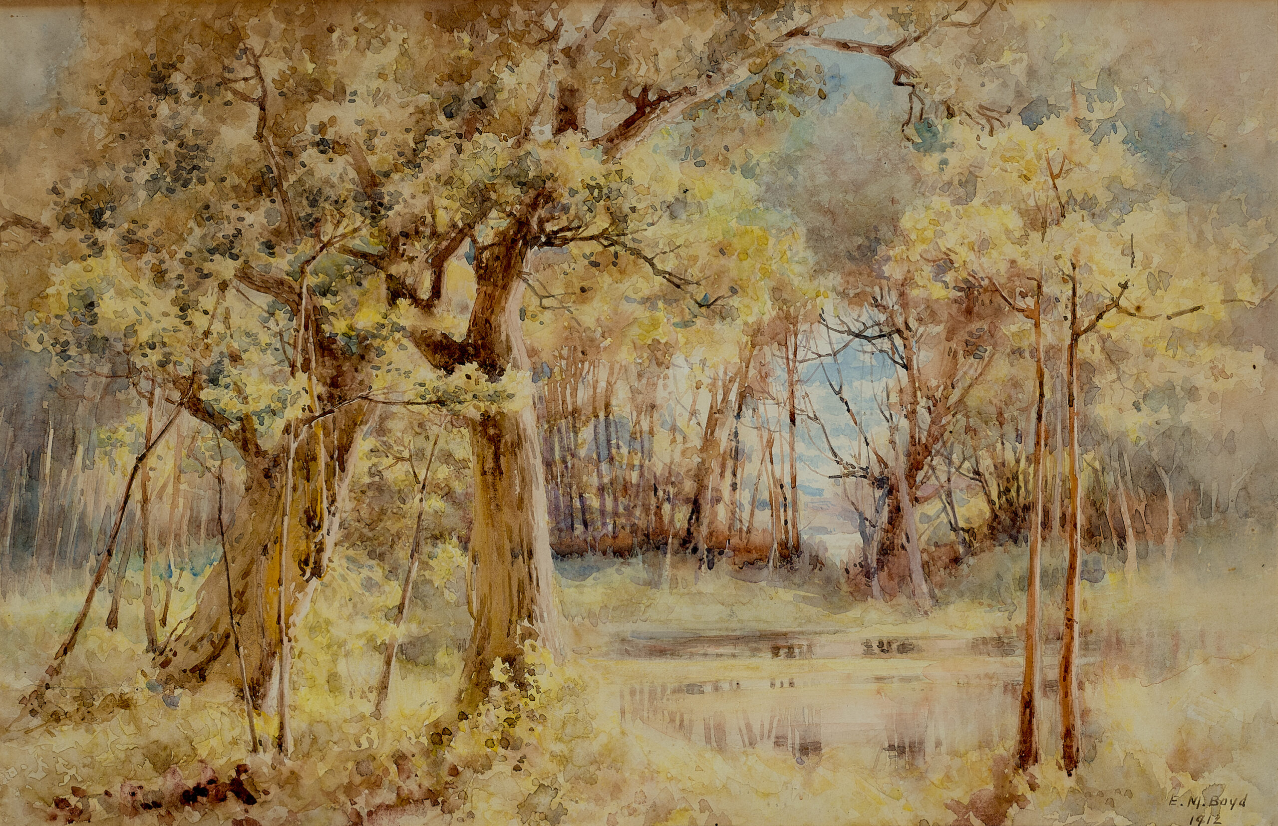 LANDSCAPE WITH WATTLE