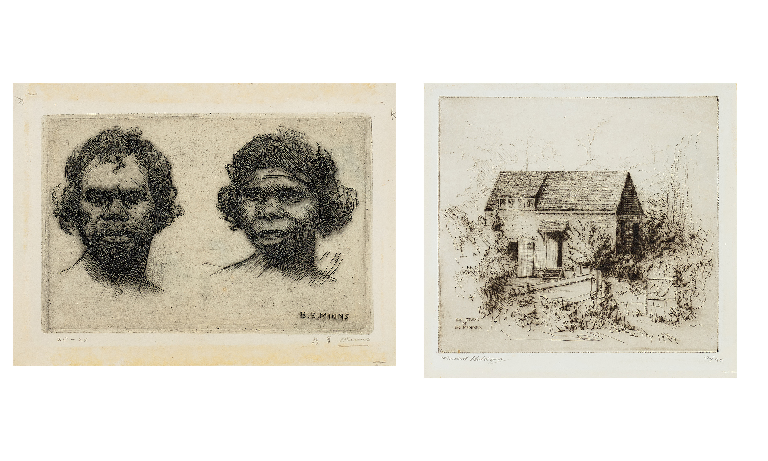 TWO ETCHINGS