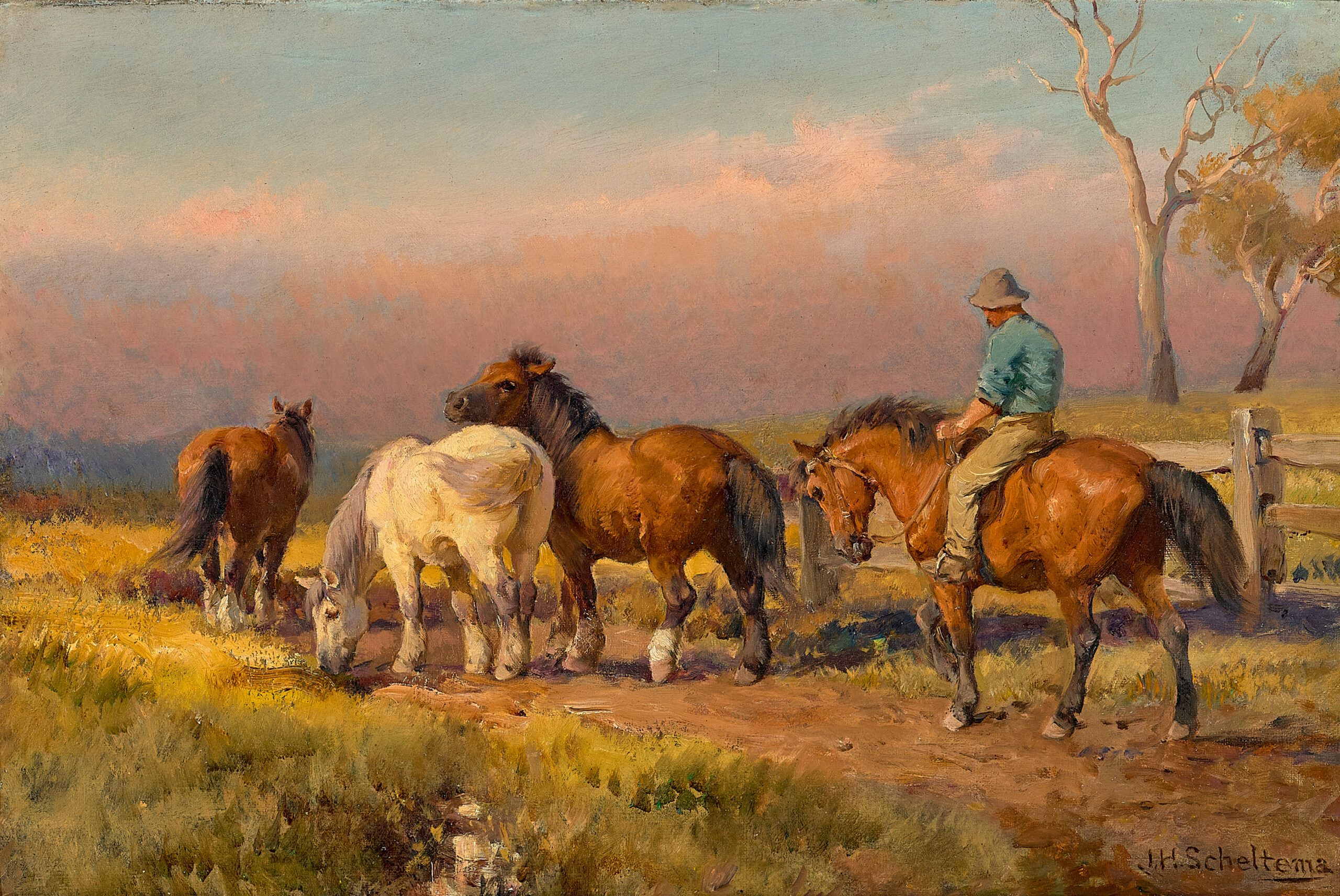 HORSES AND FIGURE