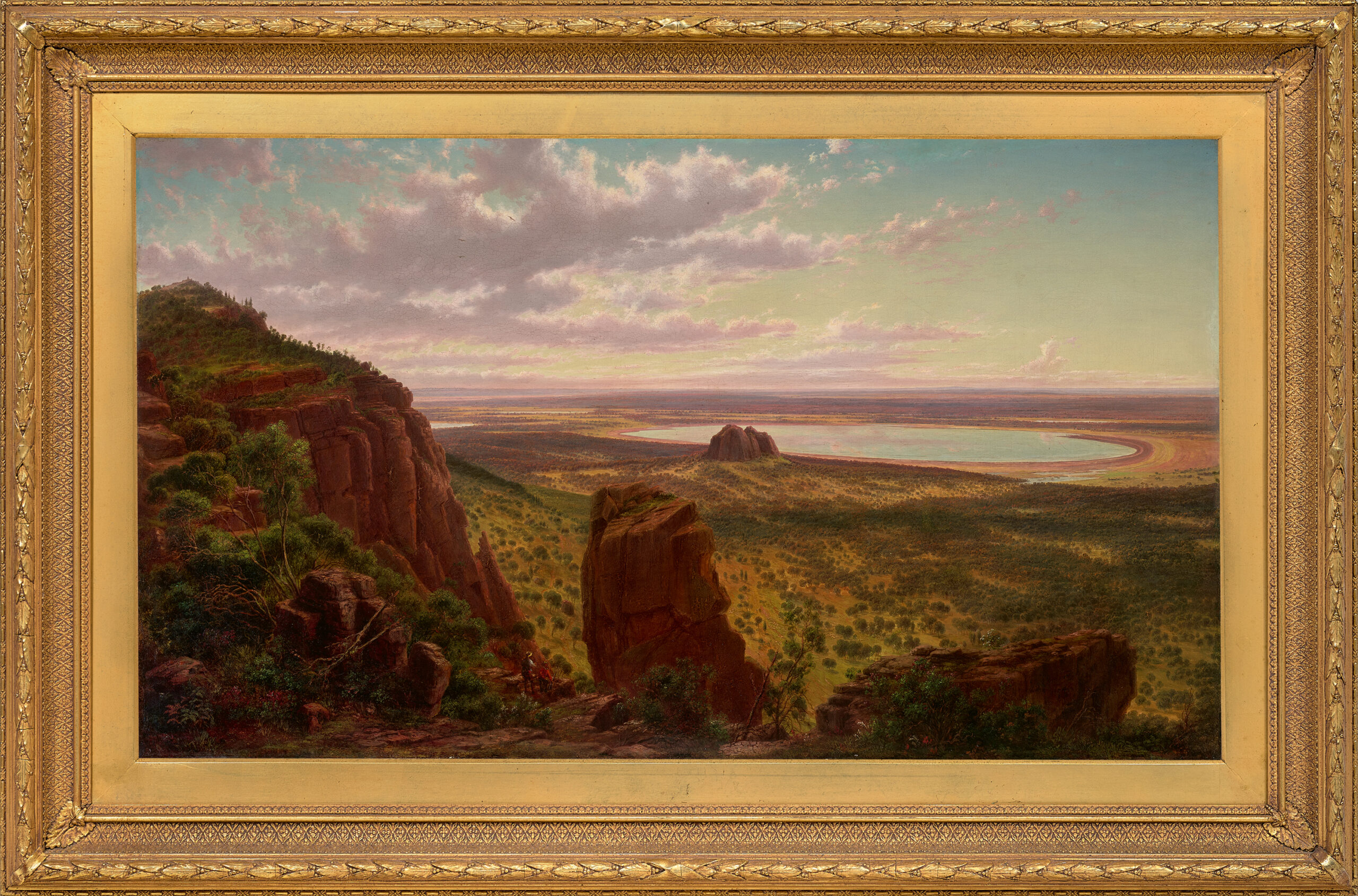 The Mitre Rock and lake from Mt Arapiles