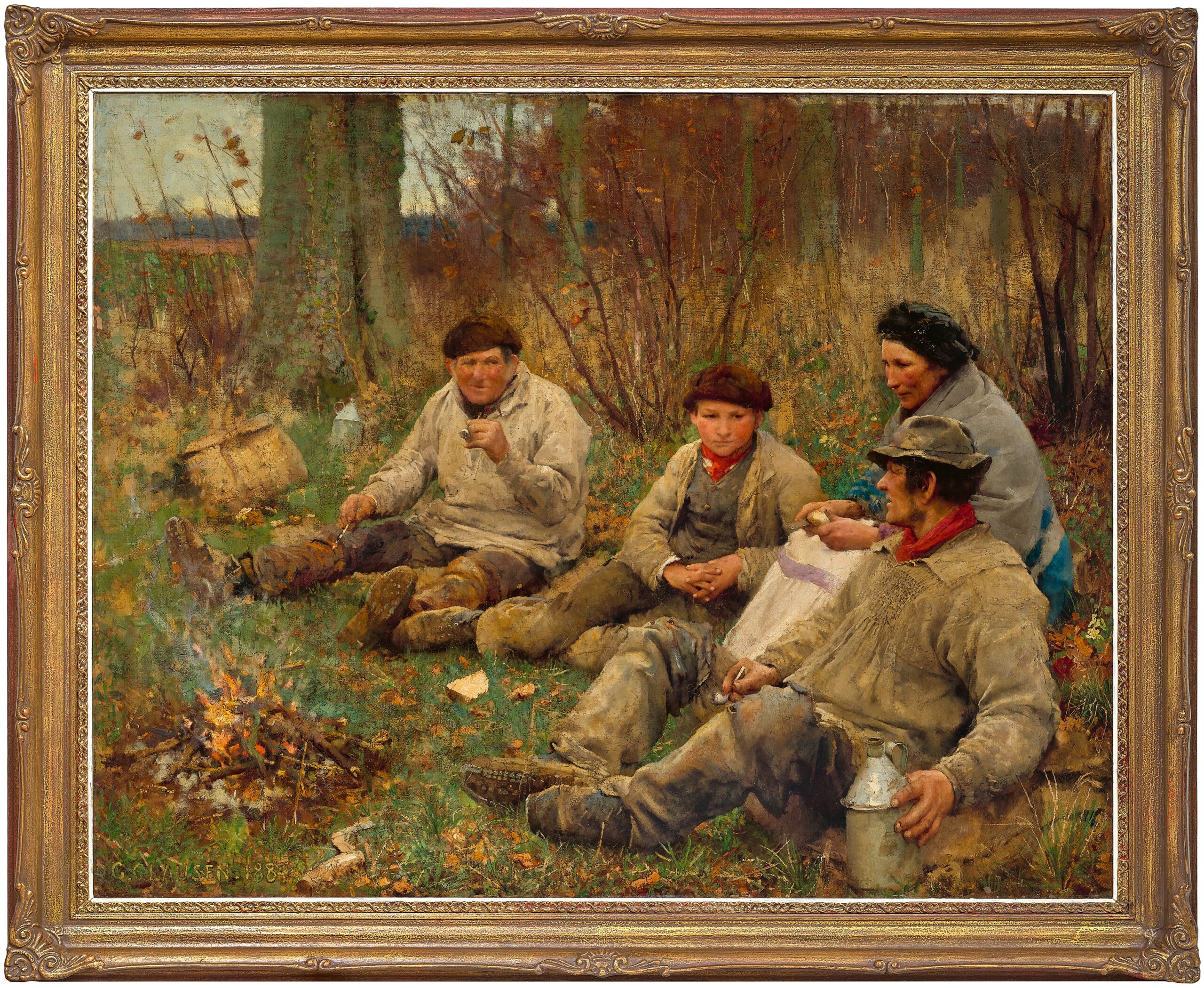 Labourers after dinner