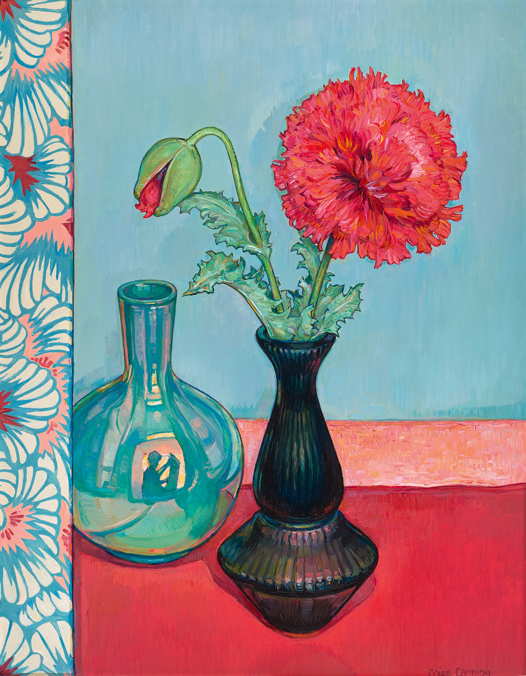 Poppies with Venetian silks